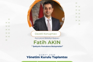 Şubat ayı Yönetim Kurulu Toplantımız, Yüksek İstişare Kurulu üyelerimiz ve Pamukova Belediye Başkanımız Sayın Fatih AKIN’ın katkılarıyla gerçekleştirilecektir. 