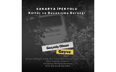 Geyve Sütalan Mahallesindeki Bir Cenazeden Dönüş Yapan Otobüsün, Kaza Yapması Sonucu, Yaralanan Hemşehrilerimize ACİL ŞİFALAR DİLERİZ.