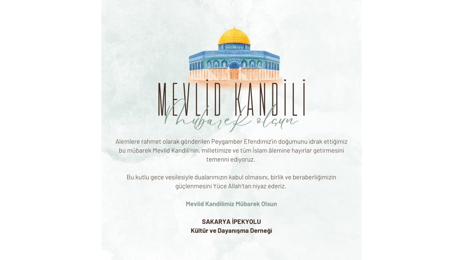 Mevlid Kandili Mübarek Olsun